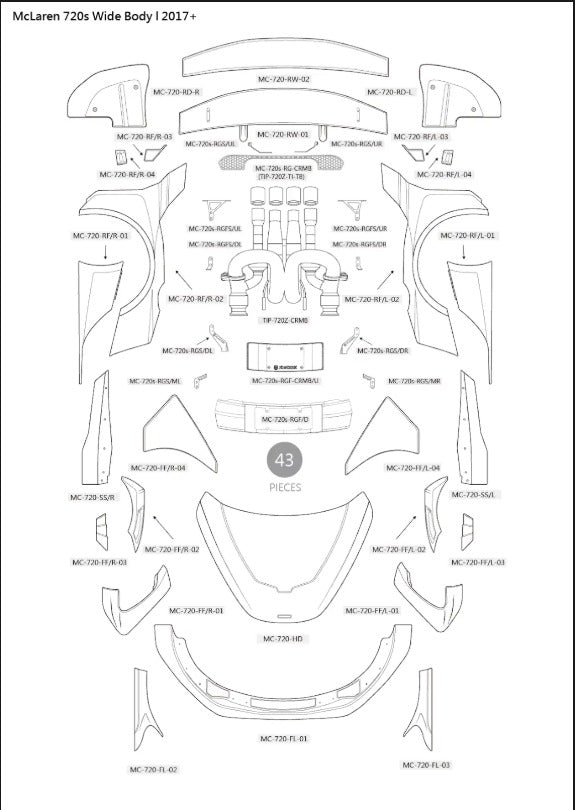 Zacoe x McLaren 720S Galaxy Dry Carbon Fiber WideBody Kit