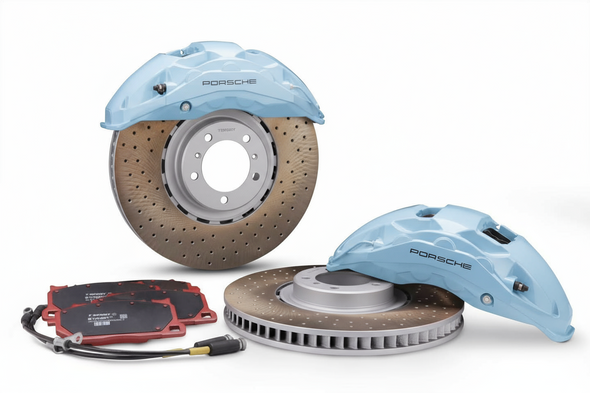 Porsche Front 10 POT & Rear 4 POT Complete Big Brake Retrofit Kit for Cayenne / Panamera / Taycan