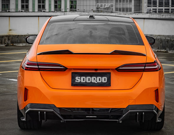 SooQoo Dry Carbon Fiber Rear Spoiler II for BMW i5 / 5-Series G60 2023+