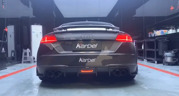 Karbel Carbon Dry Carbon Fiber Rear Diffuser 3 Pcs for Audi MK3 TTS & TT S-Line 2015-2019
