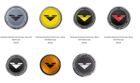 Vorsteiner Aluminum Center Caps Set