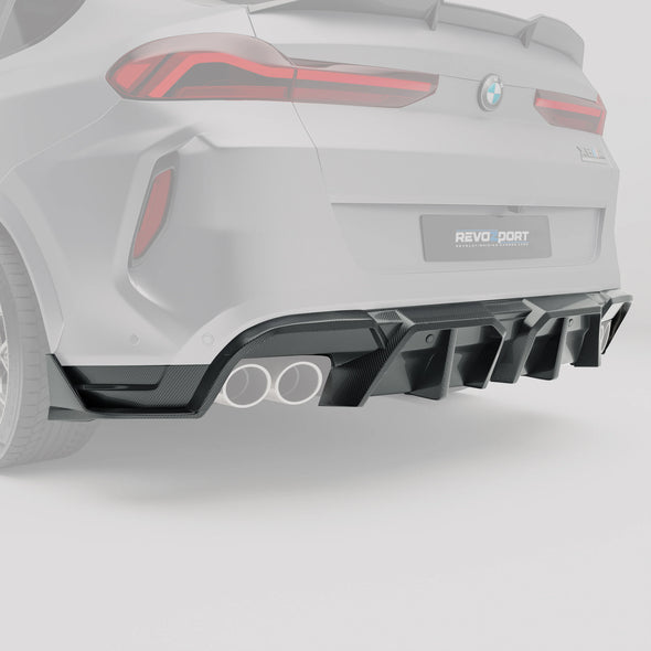 Revozport BMW X6M F96 LCI 2023+ Dry Carbon Fiber Rear Diffuser
