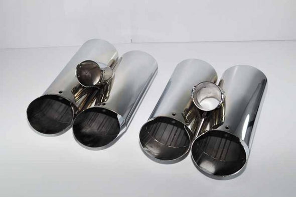 Mercedes-Benz S-Class W221 2006-2009 Add-On Oval Style Quad Exhaust Tips