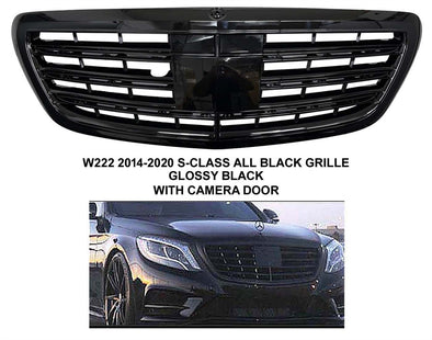 Mercedes-Benz 2013-2020 W222 S-Class S65 AMG Black Chrome Front Grill Set