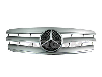Mercedes-Benz W203 C-Class 3-Rows CL-Type Silver & Chrome Grill