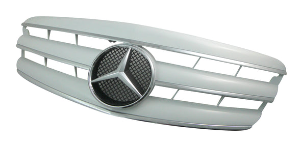 Mercedes-Benz 07-09 W221 S-Class White & Chrome Front Grill Set
