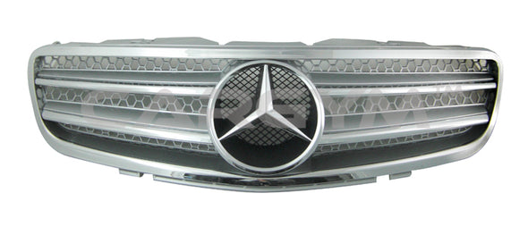 Mercedes-Benz 03-06 R230 SL Class Silver & Chrome Front Grill