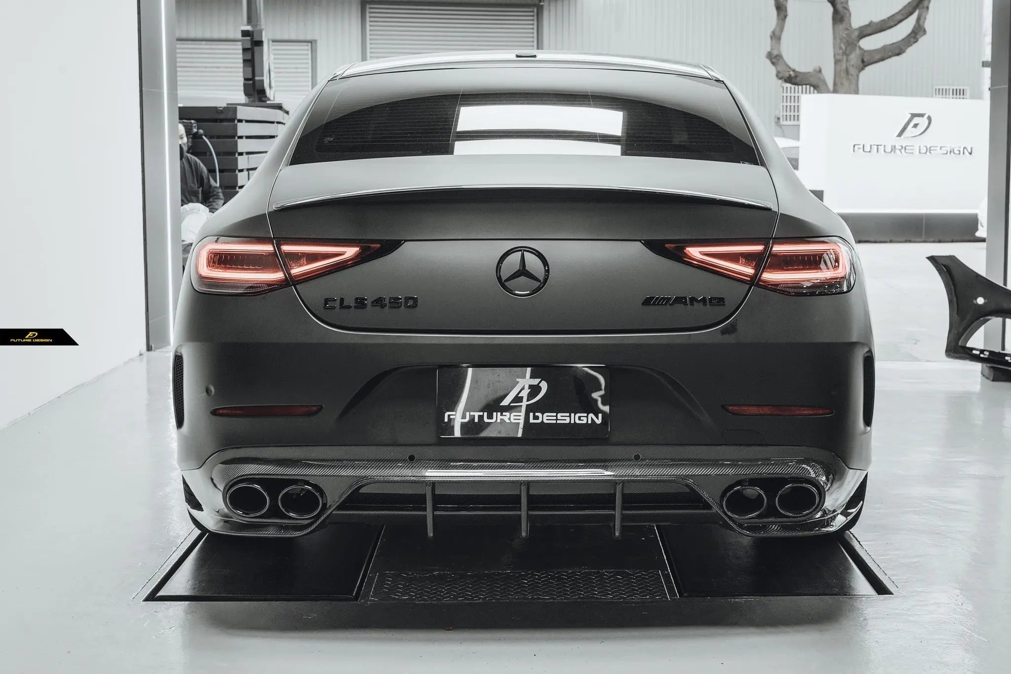 Cls Rear Diffuser Mercedes-Benz W257 CLS Class 2019+ Facelift Carbon Fiber Rear Diffuser ...