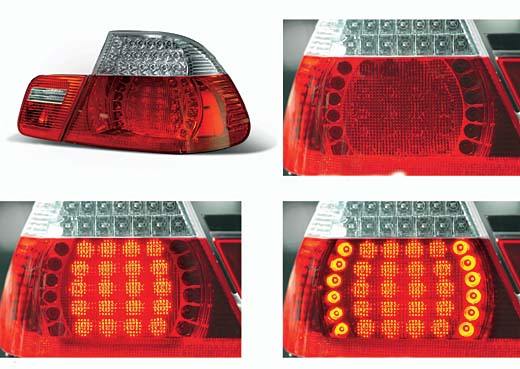 BMW 3-Series 1998-03/2003 E46 Cabrio Red & Clear LED Taillight