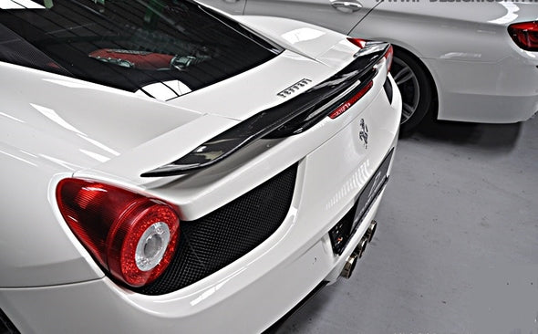 Future Design Dry Carbon Fiber Novi Style Rear Spoiler Wing for Ferrari 458 Italia