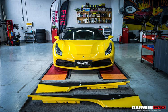 DarwinPro 2015-2019 Ferrari 488 GTB/Spyder Carbon Fiber Side Skirts