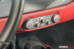 DarwinPro 2015-2019 Ferrari 488 GTB/Spyder Dry Carbon Fiber AC Control Panel Cover