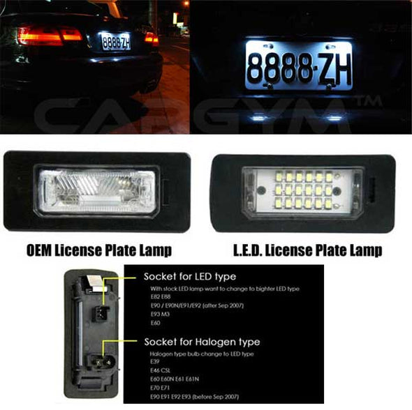 BMW Super White SMD LED License Plate Lamp (No Error Code)