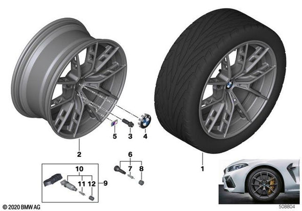 20” BMW 8 Series M8 863M M Performance Forged Wheels – CarGym