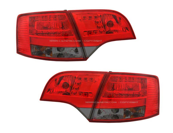 Audi A4 B7 Avant 2005-2008 Red & Smoked LED Taillight