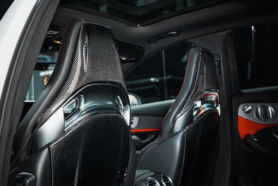 DarwinPro 2015-2018 Mercedes Benz C63S / CLA45 AMG Sedan Carbon Fiber Seat Back Cover
