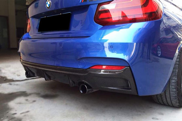 Carbonado 2013-2016 BMW 2 Series F22/F23 EXOT Style Rear Diffuser (M-Tech Only)