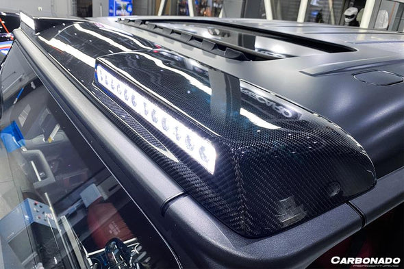 Carbonado 2019-2021 Mercedes Benz G-Class W464 G-Wagen BR Style Front Roof Spoiler