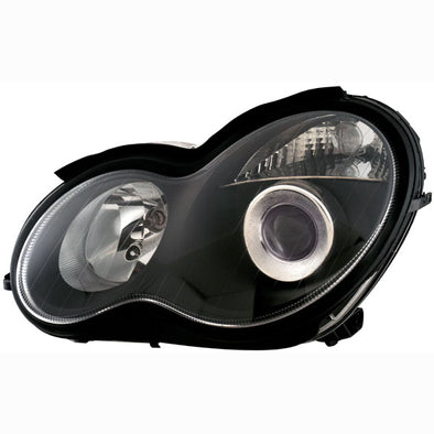 Mercedes-Benz W203 S203 C-Class 00-07 Black Projector Headlight