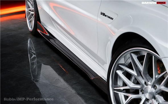 DarwinPro 2019-2021 Mercedes Benz C-Class Coupe IMP Style Carbon Fiber Side Skirts