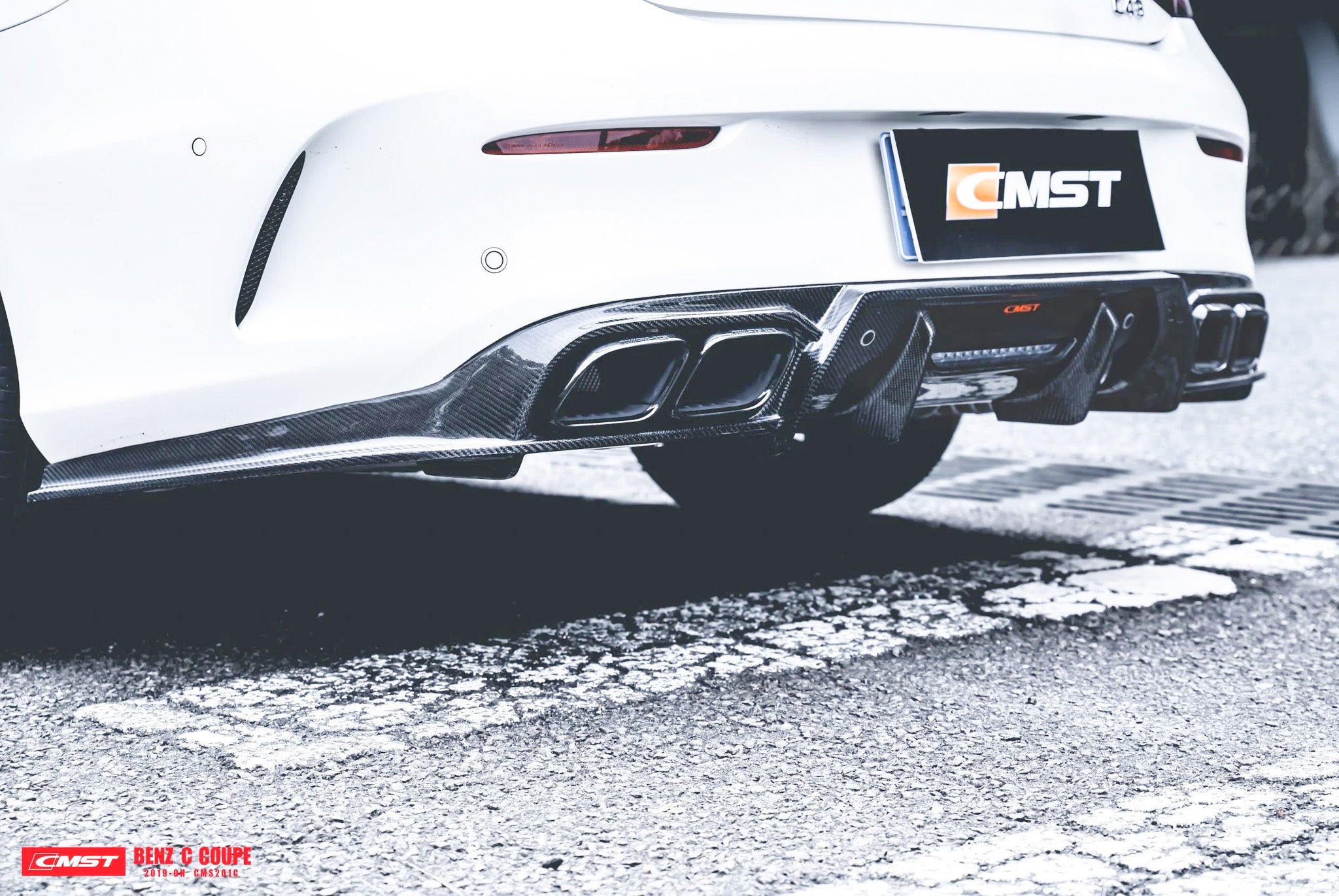 CMST Carbon Fiber Rear Diffuser for Mercedes-Benz W205 C63 /C43 Sedan ...