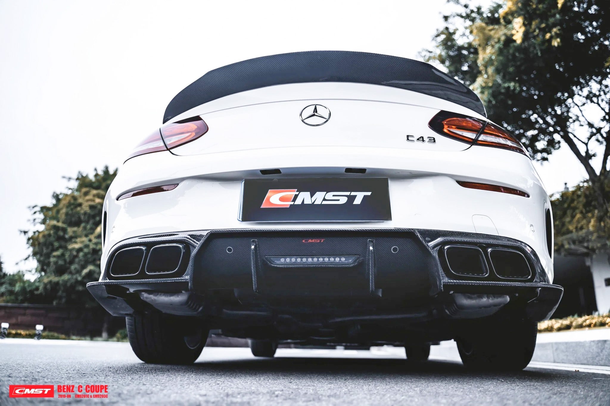 CMST Carbon Fiber Rear Diffuser for Mercedes-Benz W205 C63 /C43 Sedan ...