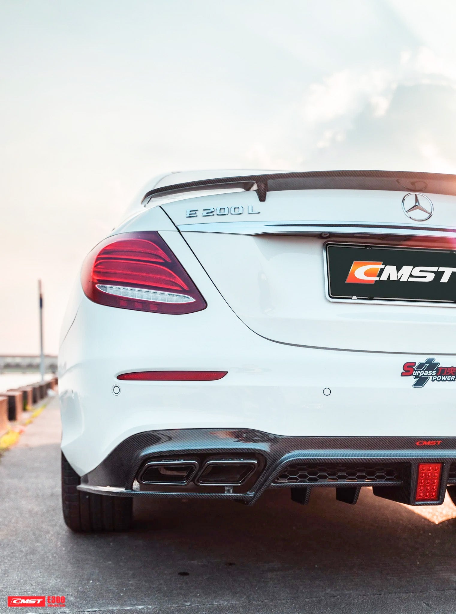 CMST Carbon Fiber Rear Diffuser for Mercedes-Benz E-Class Sedan W213 2 ...