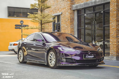 Tesla Model S Long Range & Plaid Carbon Fiber Rear Aero Diffuser (2021 - T  Sportline - Tesla Model S, 3, X & Y Accessories