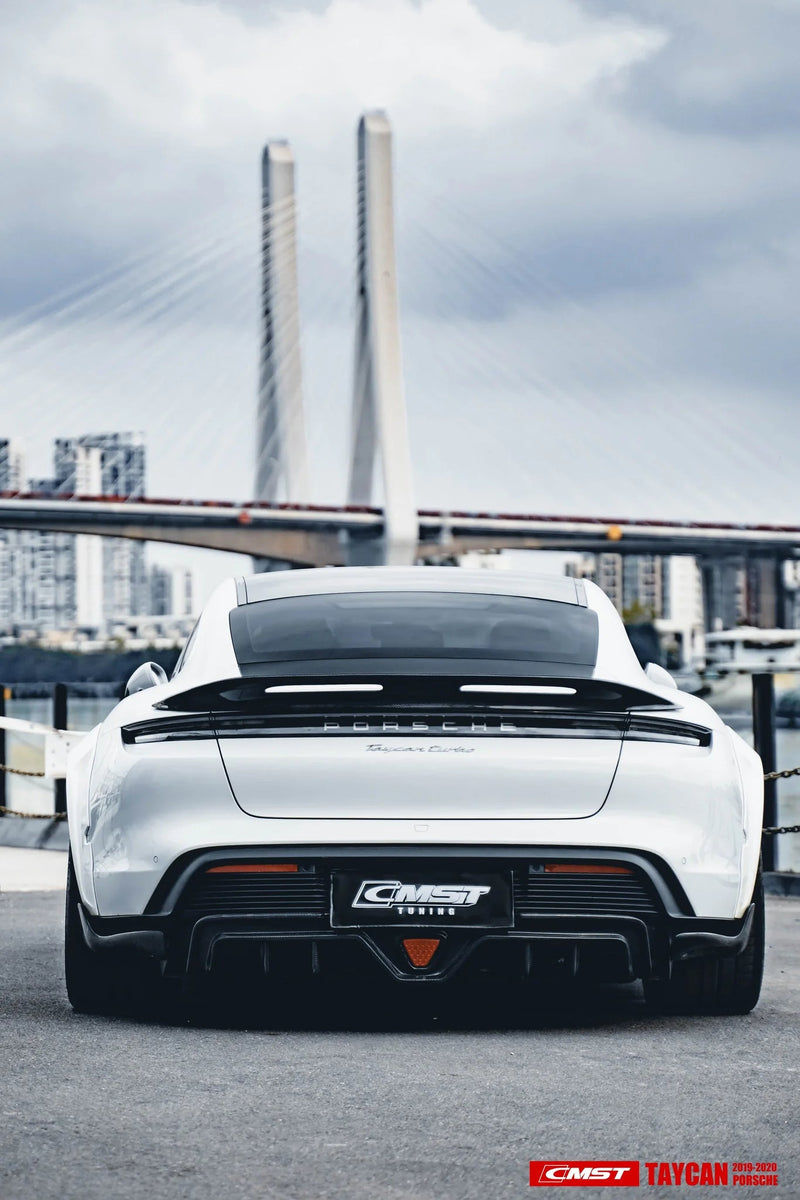 CMST Tuning Carbon Fiber Rear Diffuser & Canards for Porsche Taycan ...