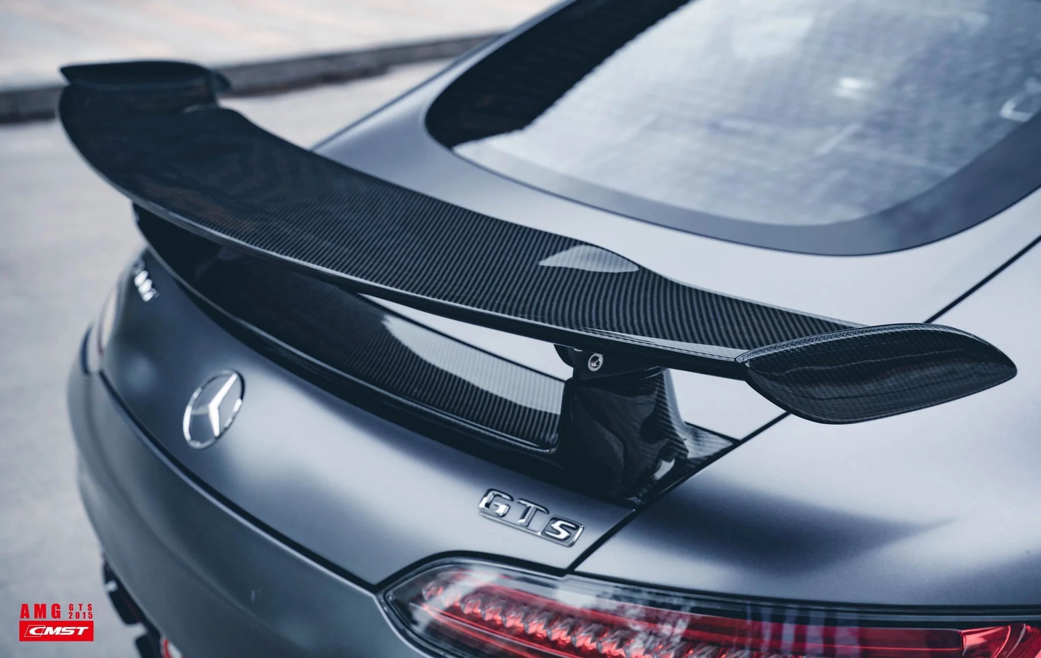 CMST Tuning Carbon Fiber GTR Style Rear Spoiler wing for Mercedes