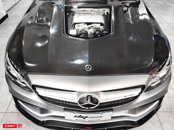 CMST Tuning Carbon Fiber Glass Hood For Mercedes-Benz 2015-2020 AMG C63 Sedan & Coupe
