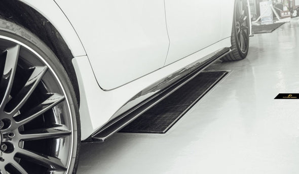 Mercedes-Benz W257 CLS Class 2019+ Facelift Carbon Fiber Side Skirt Splitters by Future Design