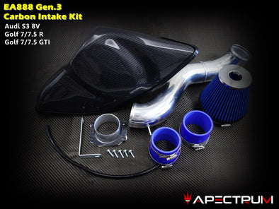 Apectrum Performance Carbon Fiber Cold Air Intake System for Volkswagen Golf MK7 GTI / Golf R & Audi S3 8V / TT TTS