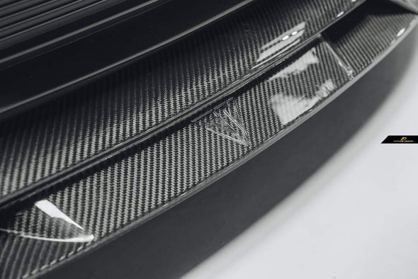 Future Design Carbon Fiber Front Lip Splitter Ver. 2  for Porsche Taycan Base & 4S