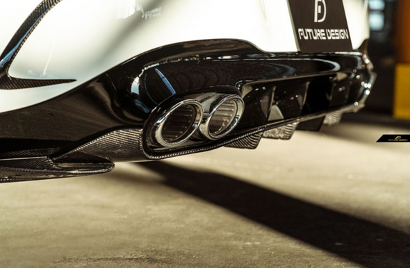 Future Design Carbon Fiber Rear Lower Diffuser For Mercedes-Benz CLA C118 CLA45