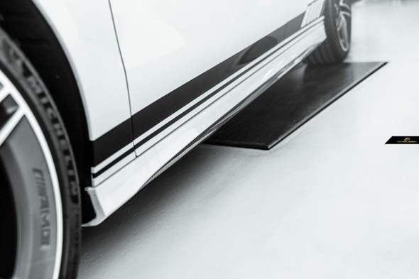 Future Design Carbon Fiber Side Skirts Trim Cover For Mercedes-Benz CLA C118 CLA45 CLA35 CLA250