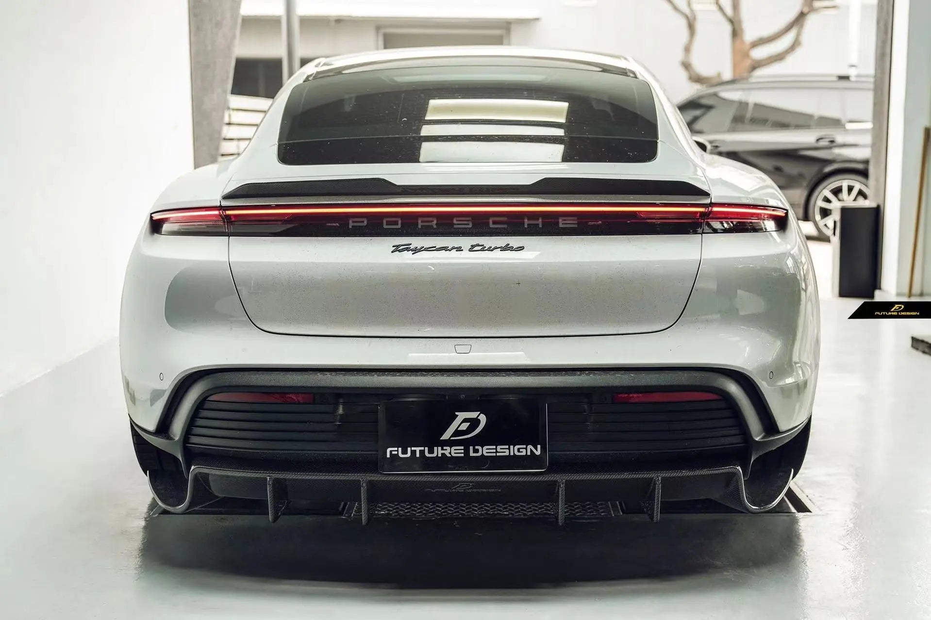 Tycan Rear Fender Future Design Carbon Fiber Rear Spoiler for Porsche Taycan Base & 4S ...