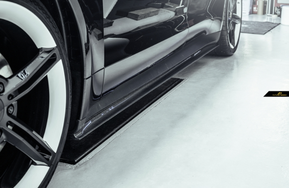Future Design Carbon Fiber Side Skirts for Porsche Taycan Base & 4S & Turbo & Turbo S