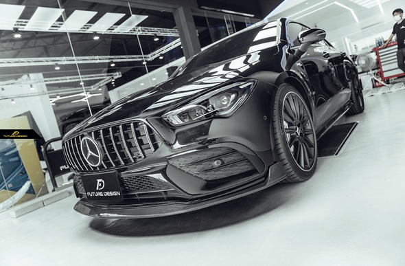 Future Design Carbon Fiber Front Lip For Mercedes-Benz CLA C118 CLA35 CLA250