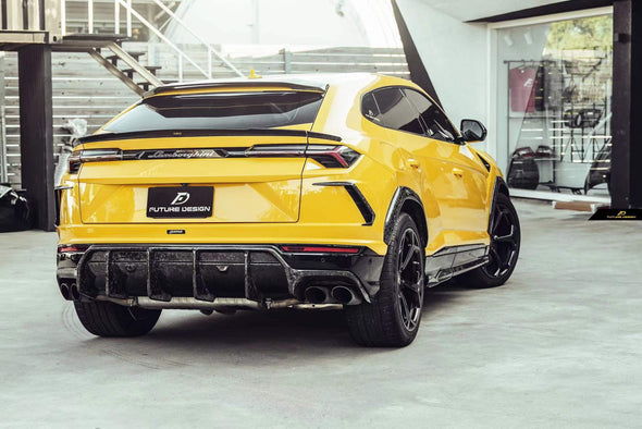 Future Design Carbon Fiber Rear Bumper Canards for Lamborghini Urus