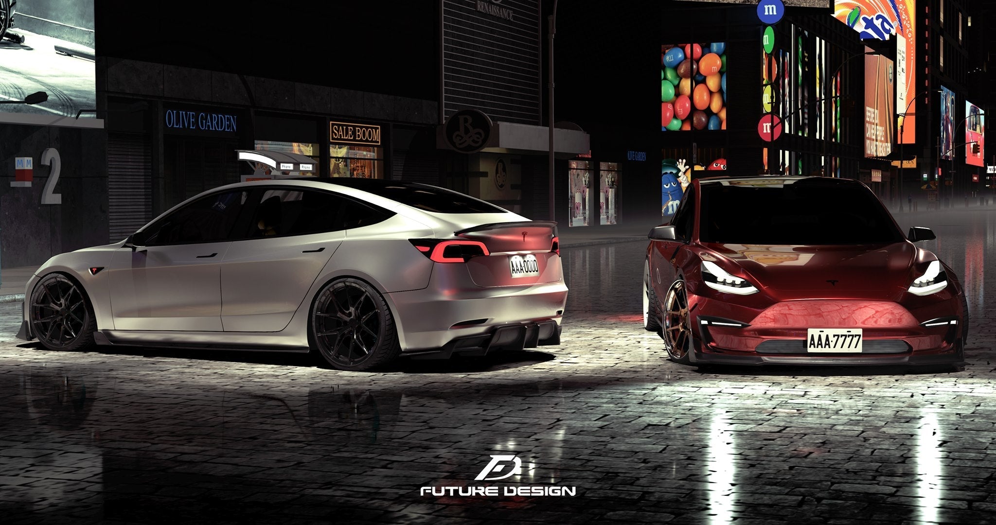 Future Design Carbon Fiber Rear Diffuser for Tesla Model 3 – CarGym