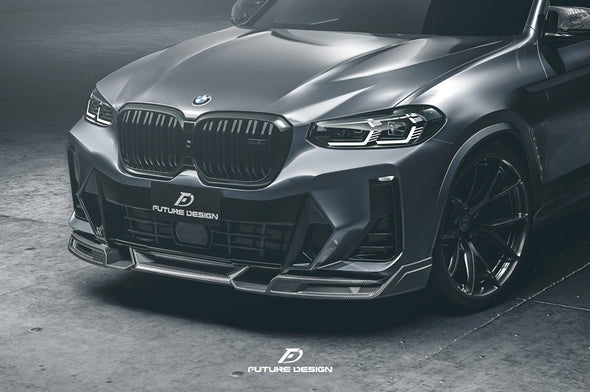 Future Design Carbon Fiber Front Lip for BMW iX3 / X3 G01 LCI / X4 G02 LCI