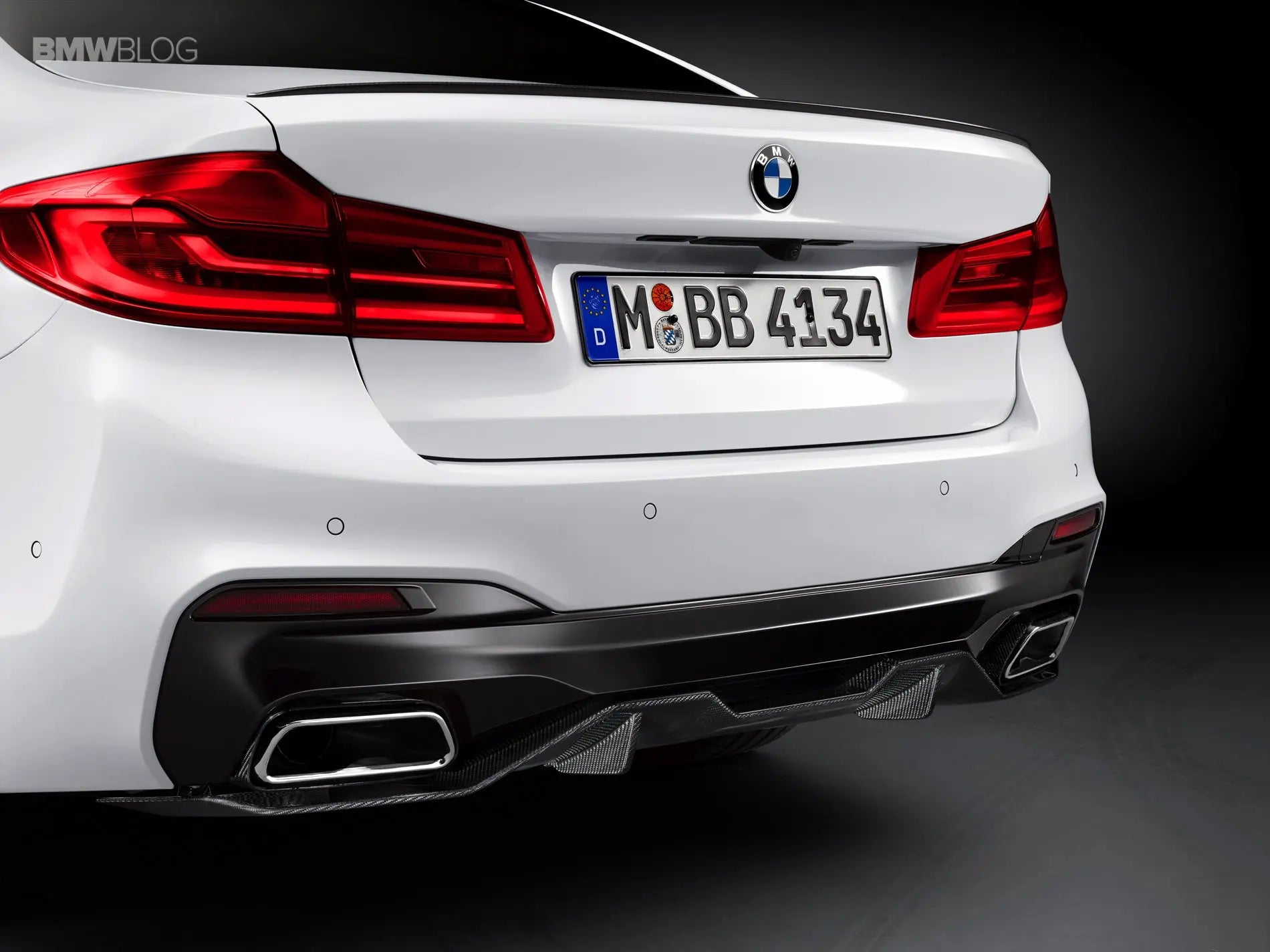 BMW 5-Series G30 M-Performance Style Carbon Fiber Rear Diffuser – CarGym