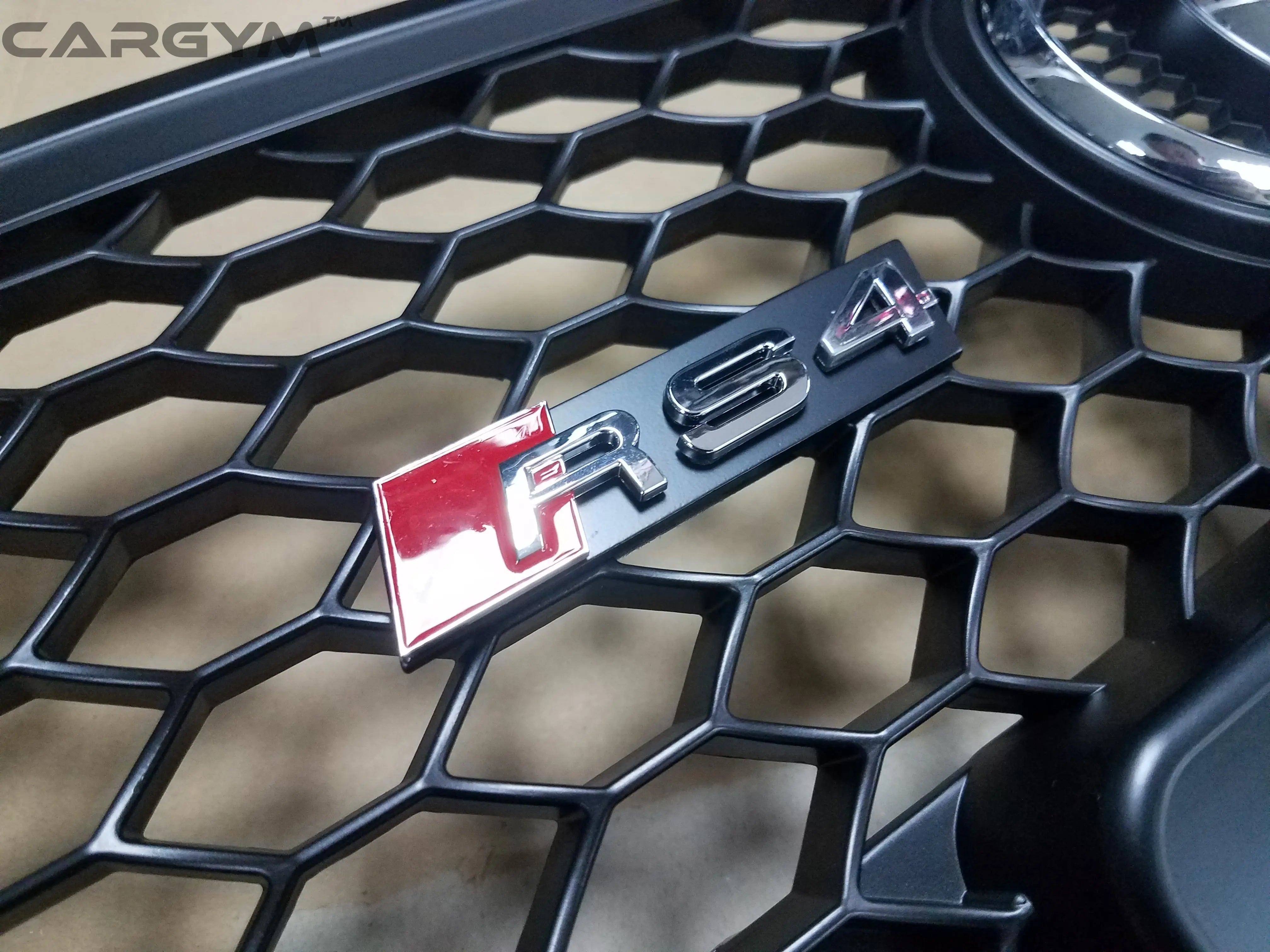 Black Honeycomb Front Mesh Grille – Fits 2009-2012 Audi A4, S4, RS4 B8 (Direct Replacement)