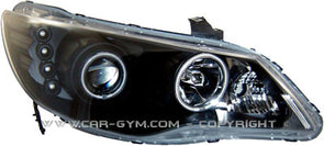 Acura CSX / Honda Civic 06+ Black Headlight with Angel Eyes