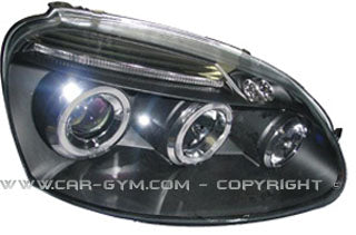 Volkswagen GOLF 5 V GTI Black Projector Headlight W/Halo Ring