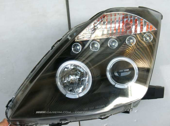 Nissan Fairlady 350Z Z33 LED Halo Rings Projector Headlight