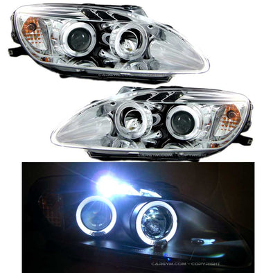 Honda 99-02 S2000 AP1 LED & Angel Eye Projector Chrome Headlight