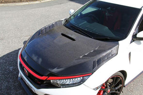 Carbonado 2015-2021 Honda Civic Type R FK8 M Style Autoclave Double Carbon Fiber Hood