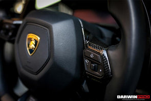 Darwinpro 2015-2019 Lamborghini Huracan LP610/LP580 Autoclave Carbon Fiber Center Steering Wheel Trim